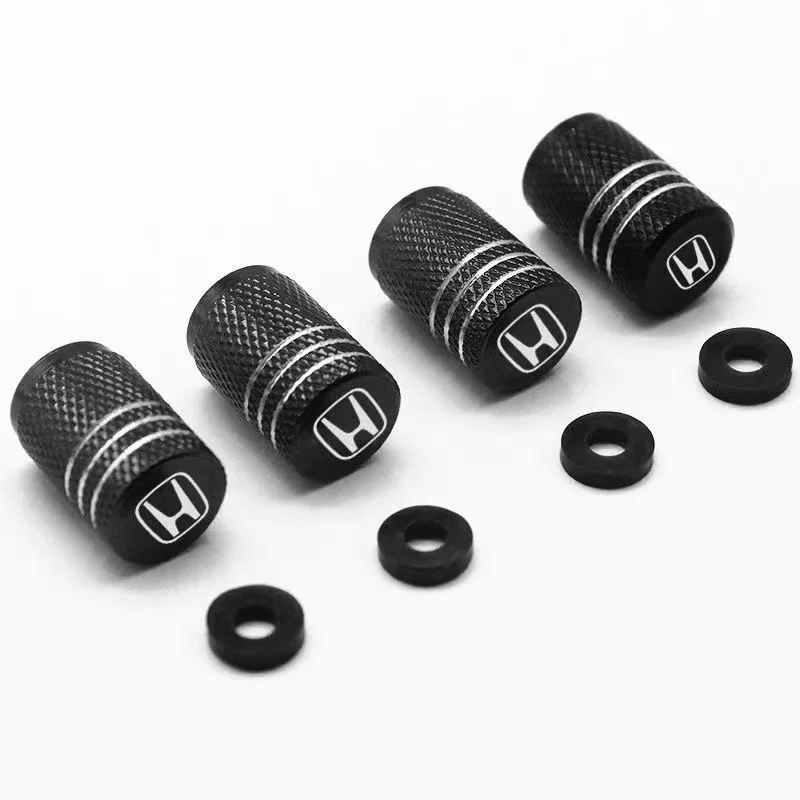 Wheel Valve Caps 4pcs Car Tire Stem Case Covers For Honda Civic Accord Crider City XRV CRV HRV Inspire Fit Odyssey Envix