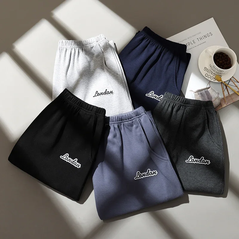 Pajama Pants Summer Cotton Solid Color Men's Pajama Pants Adults Home Furnishing Loose Sleep Bottom Home Wear