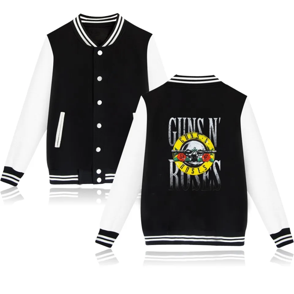 

Guns N Roses Jackets Men Baseball Clothing Casual Harajuku Sweatshirt Women Autumn Winter Hoodies Bomber Jacket