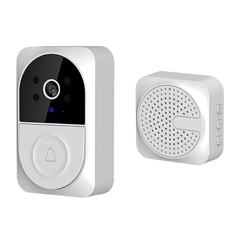 

Smart Wireless Remote Video Doorbell With Chime Home Intercom HD Night Vision Plastic Smart Doorbell Cam