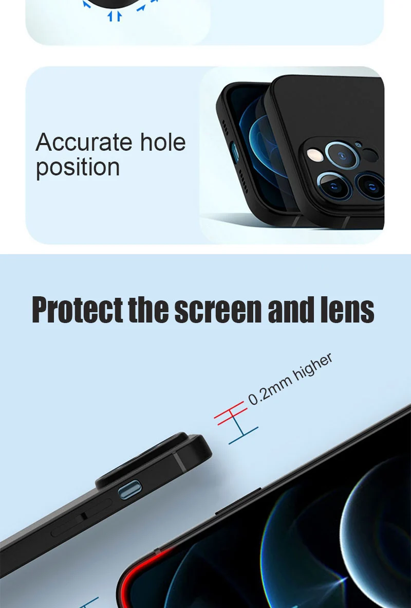 Luxuriöse Schwarze Handyhülle für iPhone 16 17 15 14 11 12 13 Pro Max 7 8 Plus 12 Mini 16E 17E SE 2020 Xr X Xs Matte Weiche Schutzhülle – Detail 3