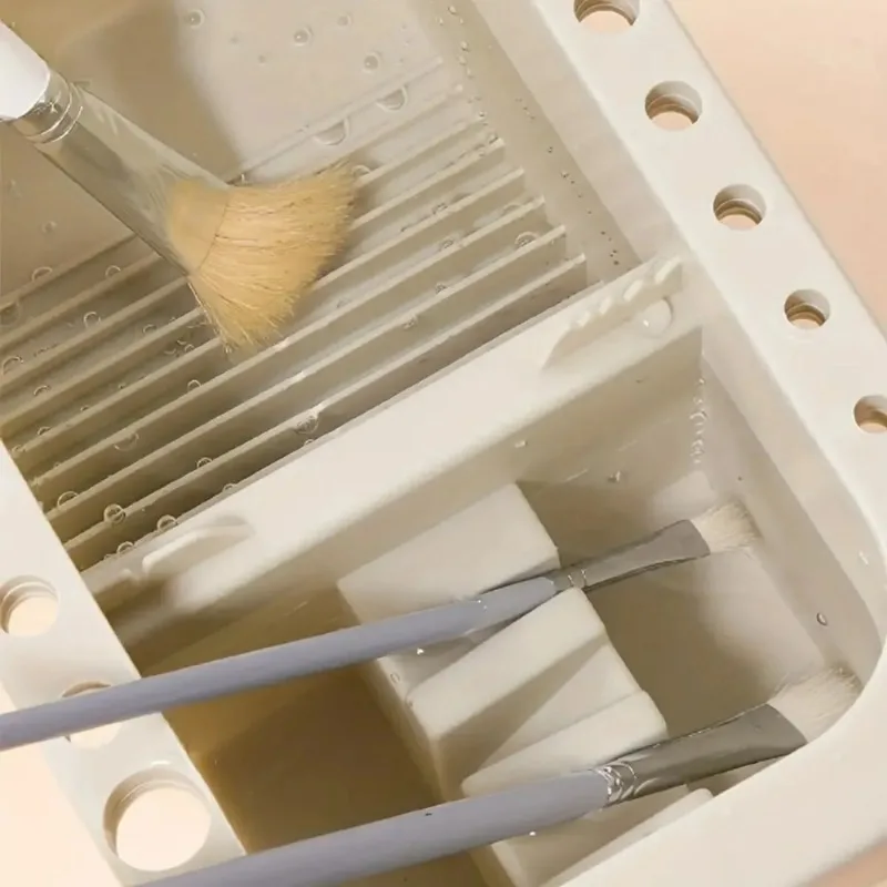 휴대용 다기능 3 in 1 펜 세척 버킷, 수채화 수채화 아크릴 유화 펜 청소 버킷