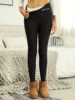 Winter Women Warm Leggings Plush Lined Thermal Pants Thickened Letter Embroidery Slim Elastic Tights 5