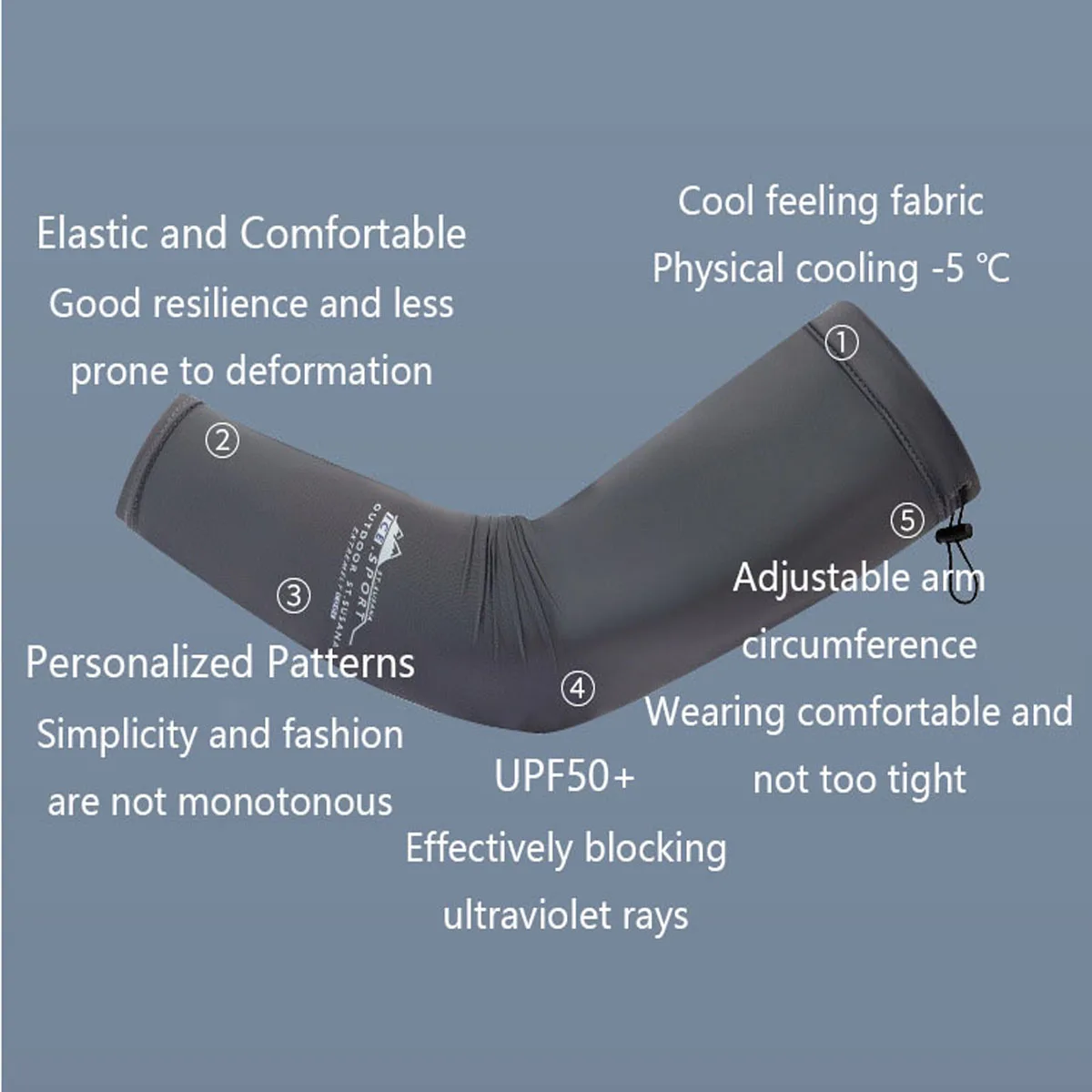 Sun Protection Arm Sleeves Ice for Men's Outdoor Cycling