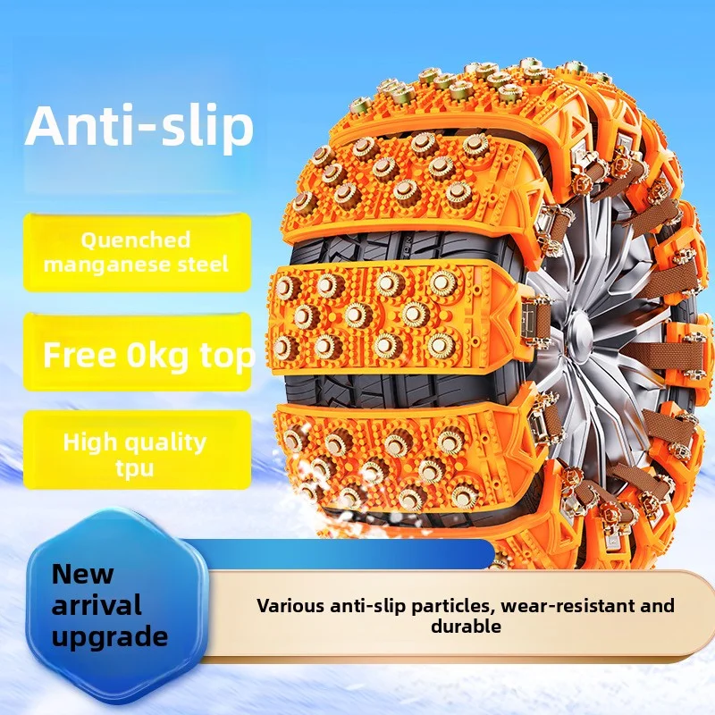 Universal All-Terrain Snow Traction Chains for SUVs Cars and Off-Road Vehicles Without Tire Damage