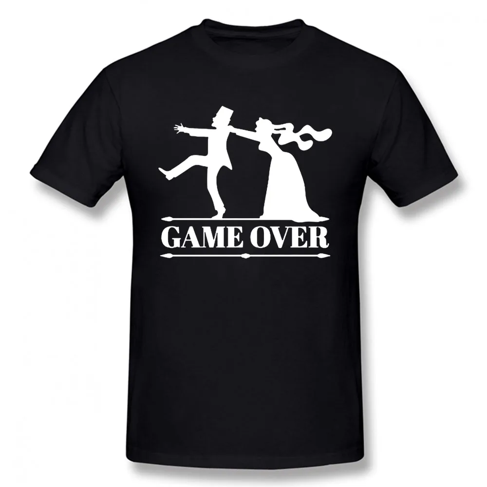 Футболка с коротким рукавом для жениха и невесты Game Over | Мужская одежда