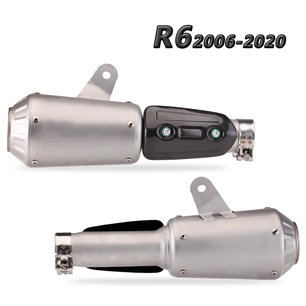 

For yamaha r6 YZF-R6 2006-2020 r6 61mm motorcycle exhaust muffler motorcycle exhaust modified intermediate tube with db killer