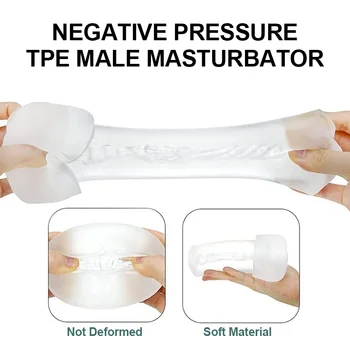 2IN1 Penis Pump Male Masturbator Enlargement Sleeve Cock Thickening Extender Enlarger Blowjob Masturbators Sex Toys for Men 5
