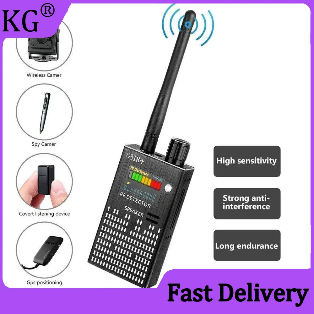 G318 Radio Scanner Wireless Rf Signal Spy Device Finder Rilevatore Multifunzione Gps Tracker Anti-Spy Candid Spy Camera Detector