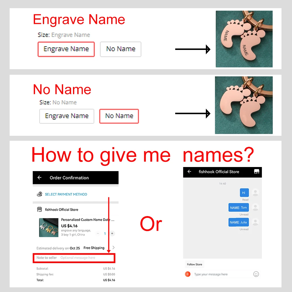 Baby Foot Personalized Keychain Father Mother Kid Gift for Women Men Custom Name Family New Born Stainless Steel Jewelry