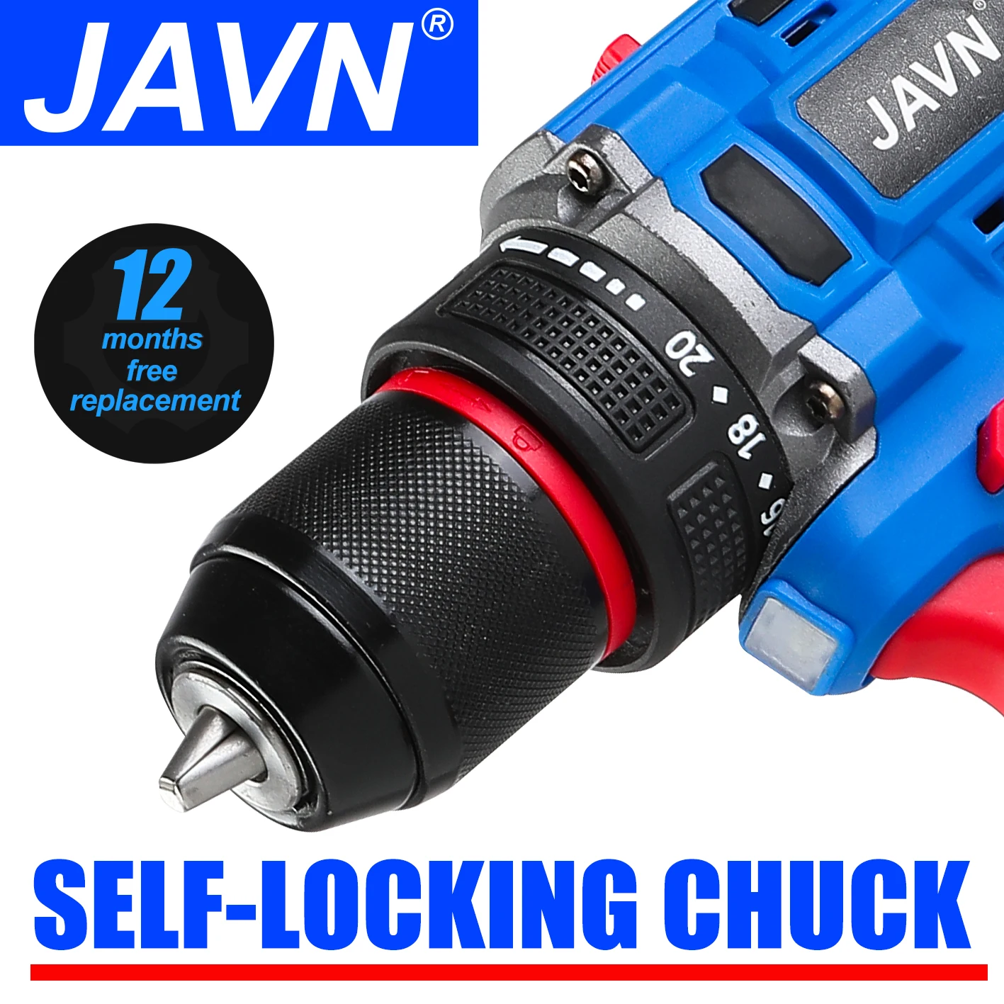 JAVN 브러시리스 전기 드릴, 무선 배터리 드라이버, 미니 드릴, 20 + 1 토크 설정, 2 단 전동 공구, 20V, 70N.m
