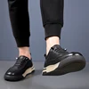 Male Flats New Mens Leather Casual Shoes Men Outdoor Non-Slip Men's Sneakers Soft-Sole Rubber Man Breathable Trendy Skate Shoes 5