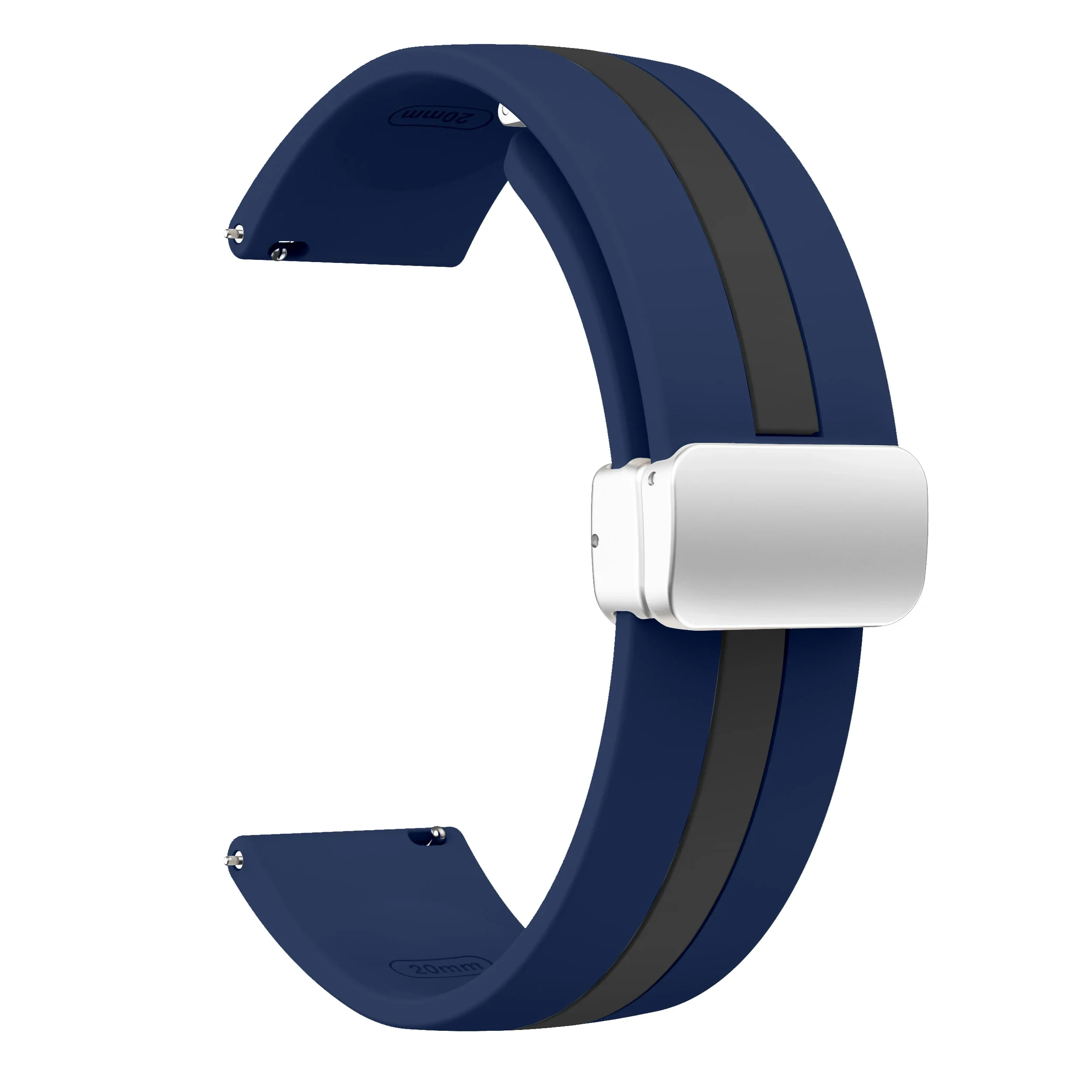 Magnetic D Buckle Silicone Watch Strap with Multiple Size Options