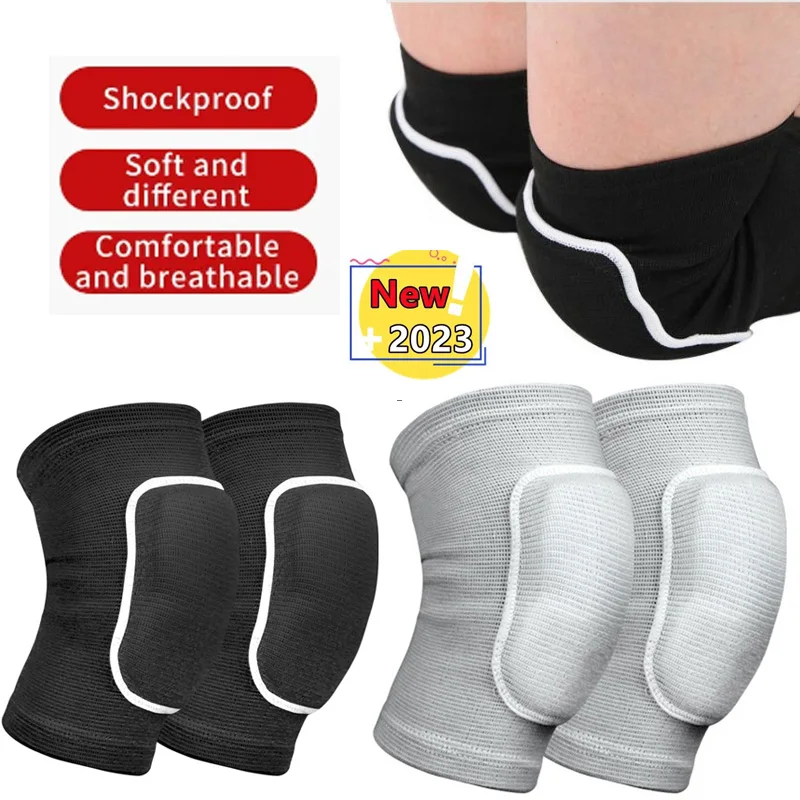 1Pairs Dancing Knee Pads for Volleyball Yoga Women Kids Men Patella Brace Support EVA Kneepad Fitness Protector Work Gear