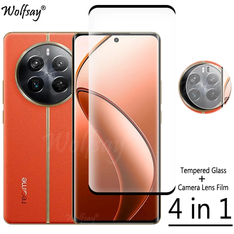 

Закаленное стекло с полным покрытием для Realme 12 Pro Plus, защита экрана Realme 12 Pro Plus, стекло для камеры для Realme 12 Pro Plus, стекло