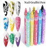 1pc Nail Art Graffiti Pen Gold/Black/white 10 Colors Quick Drying Liner Gel Nail Pen Colorful Painting Marker DIY Drawing Liner 4