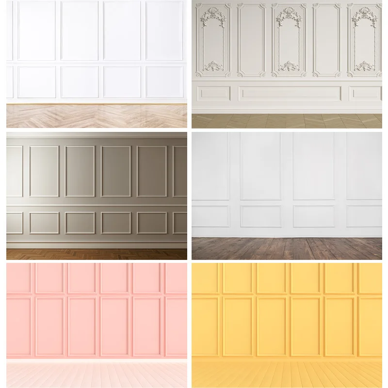 

Empty Room Classic Interior Wall With Mouldings Photography Backdrops Props Home Decoration Paintings Indoor Background TQ-04