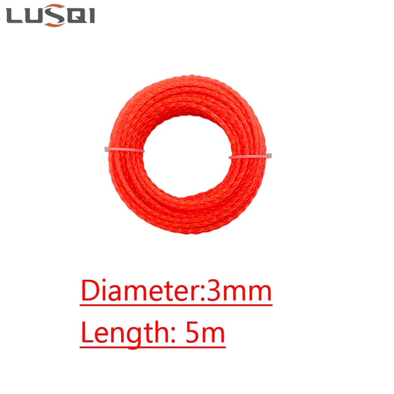 LUSQI Premium Nylon Spiral Brush Cutter Rope - Grass Trimmer Line