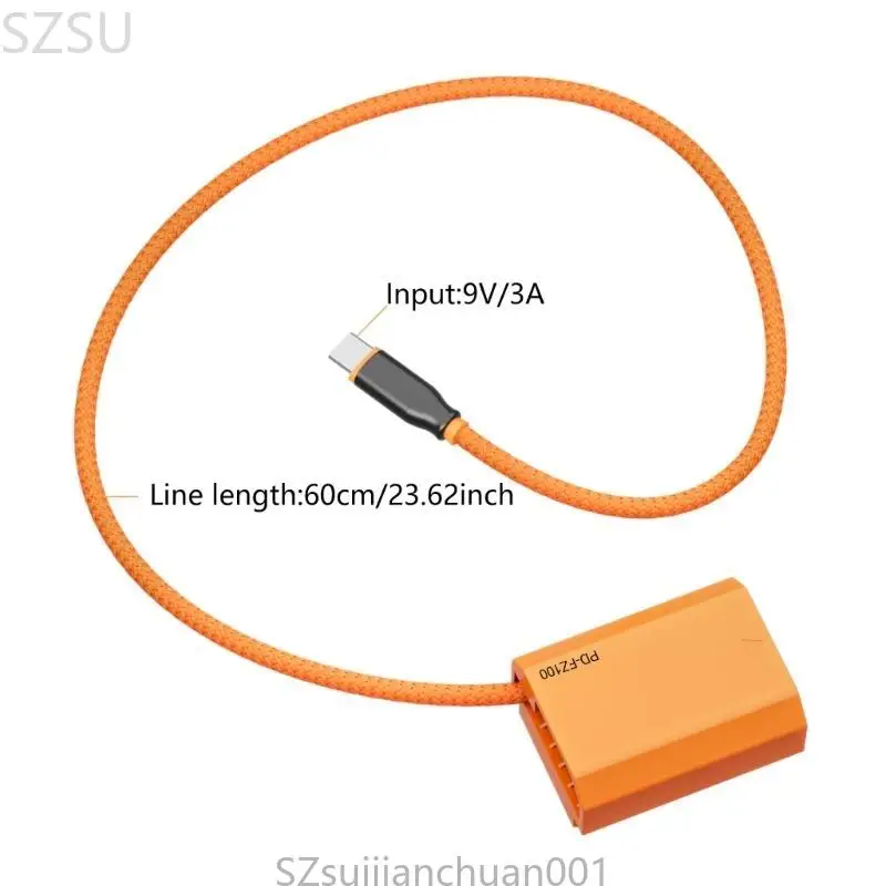 SZSU Type C to FZ100 Battery for A7III A7C Cameras Continuous Power Supply for Live Streaming and Video Recording