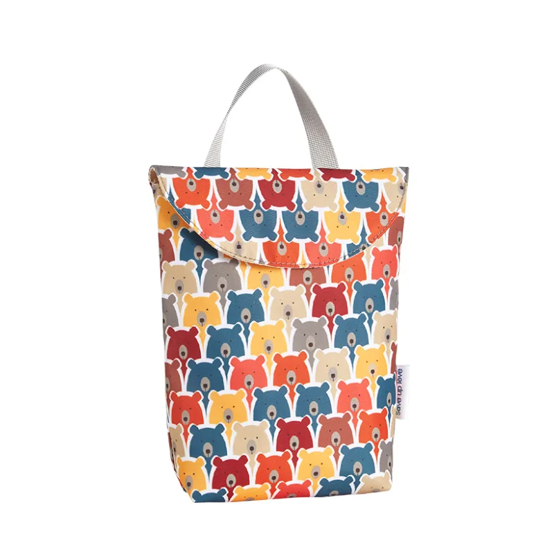  Bolsa de pañales con diseño de bosque de animales, bolsa  impermeable para el cuidado del bebé, bolsa multifuncional para cambiar  pañales para hombres y mujeres, 10.6 x 7.8 x 14 pulgadas