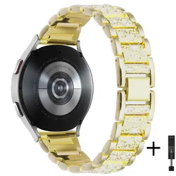 Luxury Diamond Metal Watch Band - Elegant Strap for Galaxy 7-6-5 (Gold)