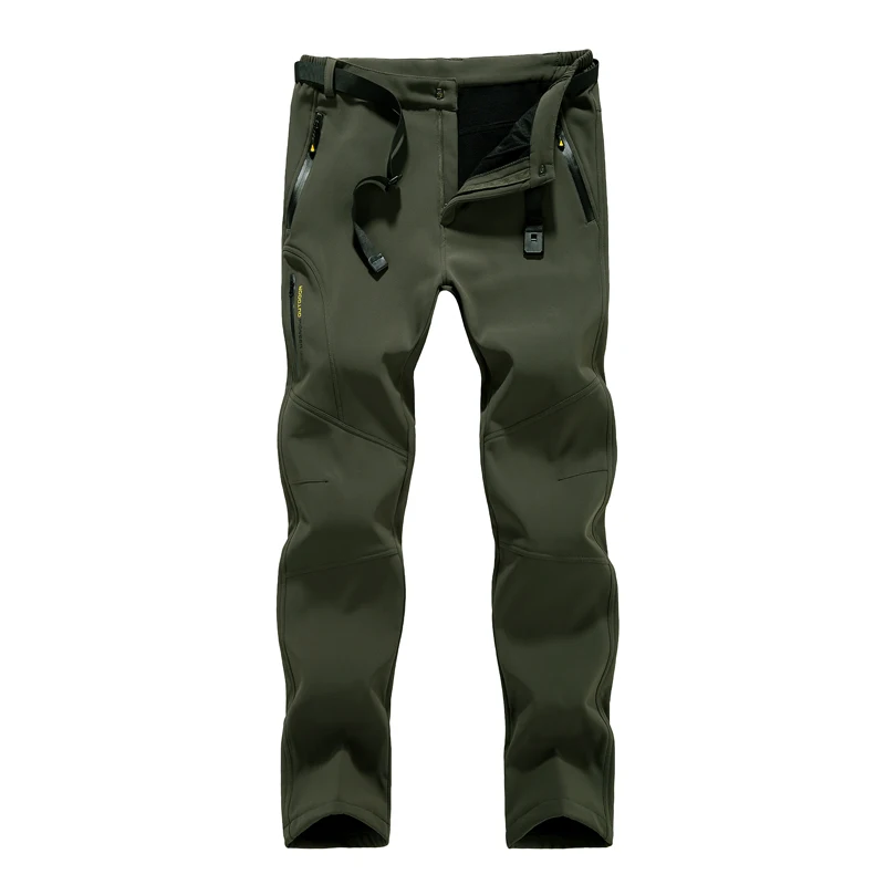 Men's fleece-lined Pants 2023 New Winter Casual Fashion Windproof Waterproof Bicycle Riding Sports Pants Outdoor Warm Men's Wear