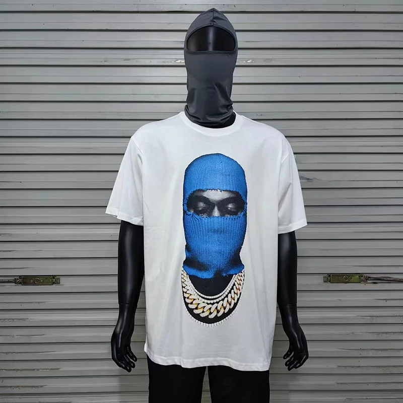 

White IH NOM UH NIT Casual Short Sleeve Men's And Women's American Style Simple Top Tee 100% Cotton T-shirt