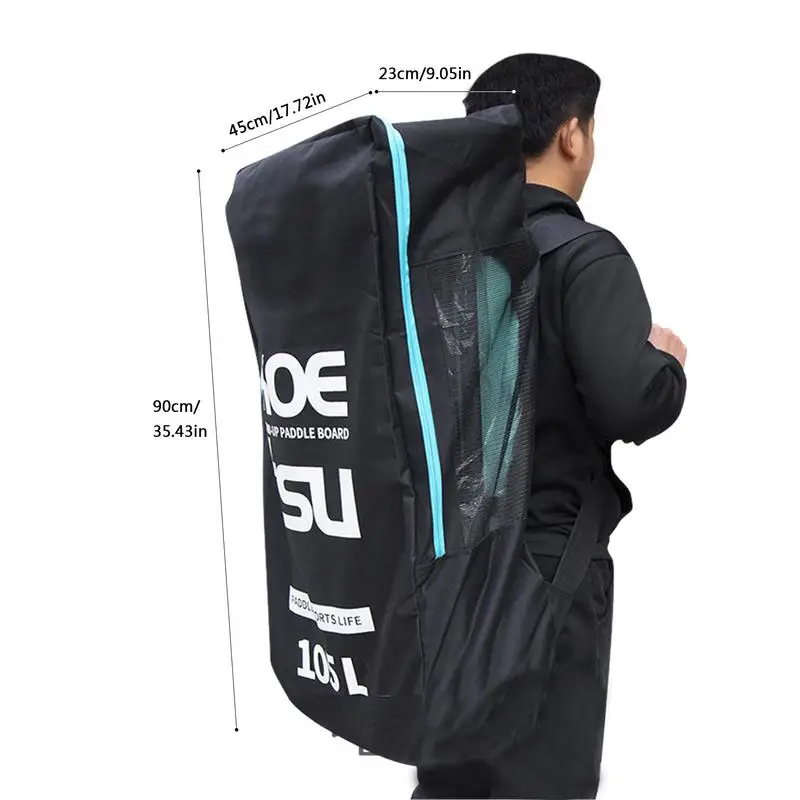 105L Travel Paddle board Backpack for Inflatable Paddleboard SUPs Stand Up Board Carrying Bag Sap SUPs Board Shoulder Backpack
