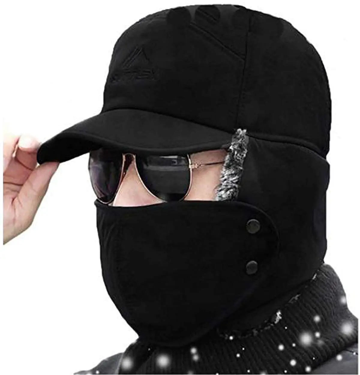 Winter Hat Earflap Hat Faux Fur Hat Winter Warm Thicken Faux Fur Bomber Hat Men Women Ear Flap Cap Ski Soft Thermal Bonnets Hats Caps for Extreme Cold Weather