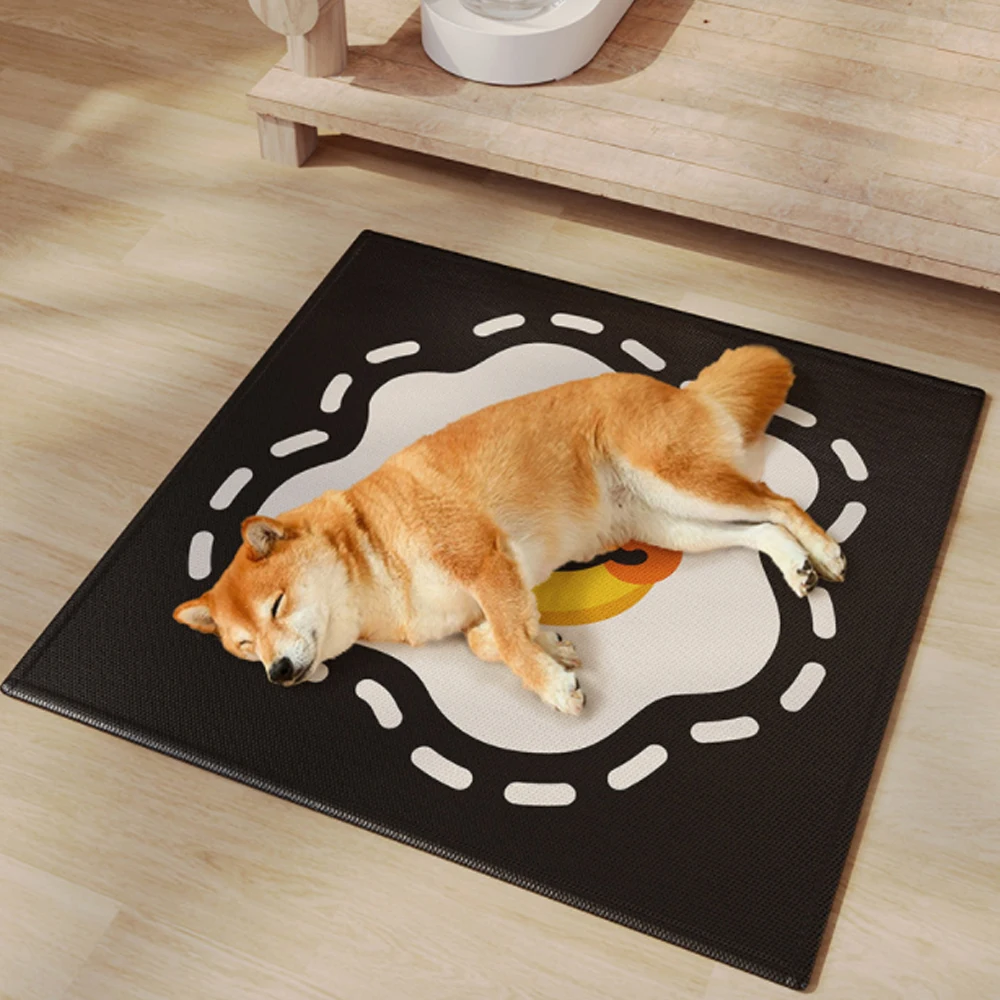 

Summer Re-washable Mat for Pet Dog Cat Ice Silk Anti-Slip Mat Comfortable Breathable Sleeping Mat Training Pet Cooling Mat 50cm