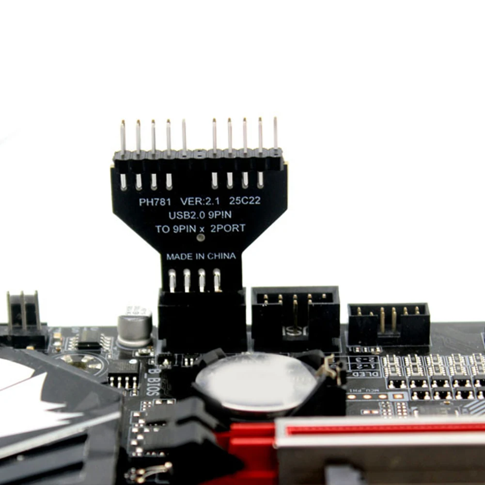 Motherboard USB2.0 9Pin Extension Cable Adapter 1 To 2 USB 2.0 Connector USB2.0 9 Pin To USB3.0 19Pin Conversion Adapter 9-Pin
