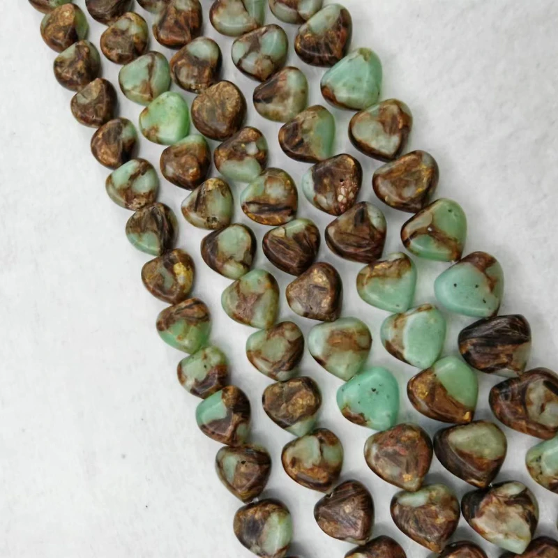 Emperor Stone Beads Heart shaped Beaded  Handmade DIY Bracelet Necklace  Key Chain Jewelry Accessories Wholesale