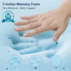 Memory Foam Mattress Topper - 3 Inch Gel Mattress Pad for Pressure Relief,Premium Soft Cooling Sleep Bed topper, Non-Slip Design 4