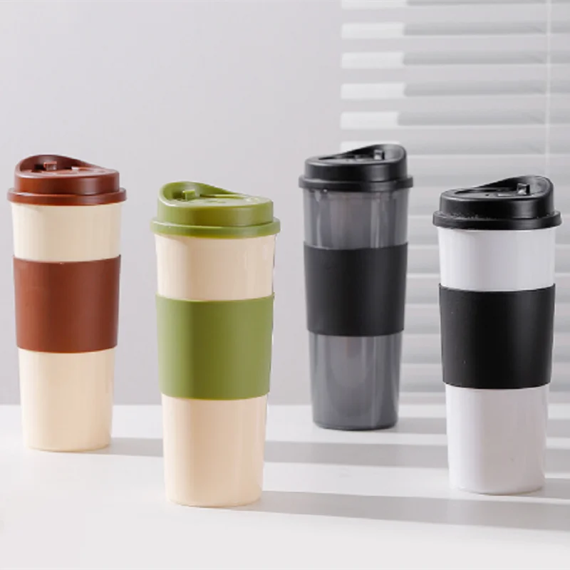 Reusable 16oz BPA-Free Travel Coffee Cup with Non-Slip Sleeve