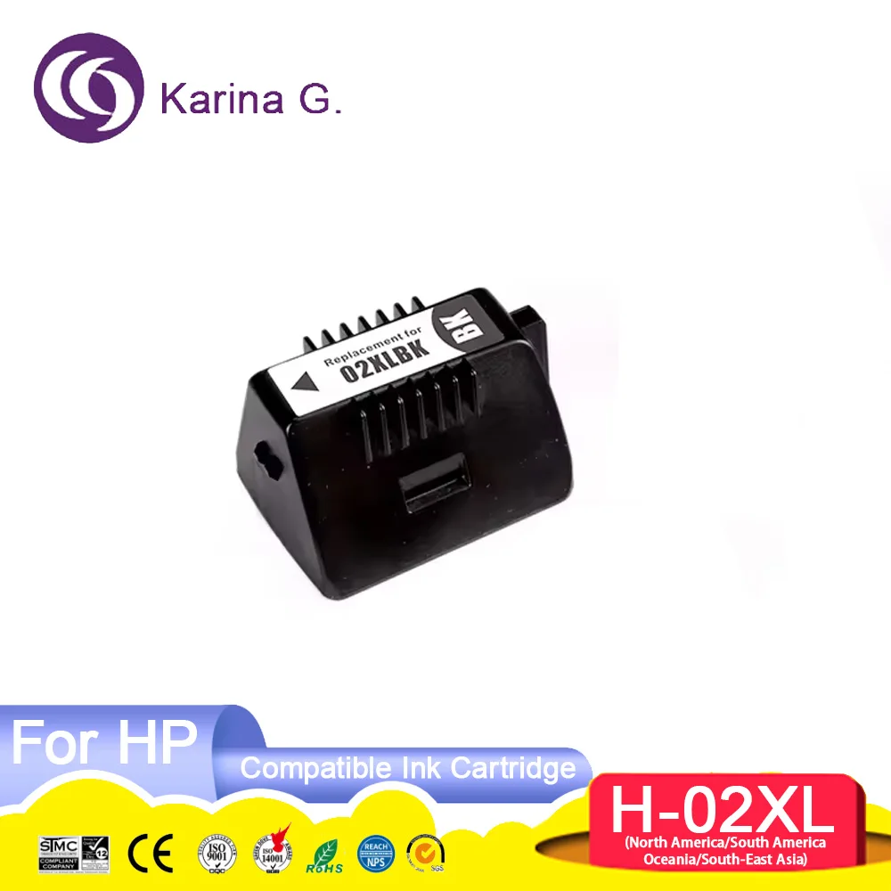 For 02 XL 02XL Premium Compatible Color Inkjet Ink Cartridge for 02 For Photosm