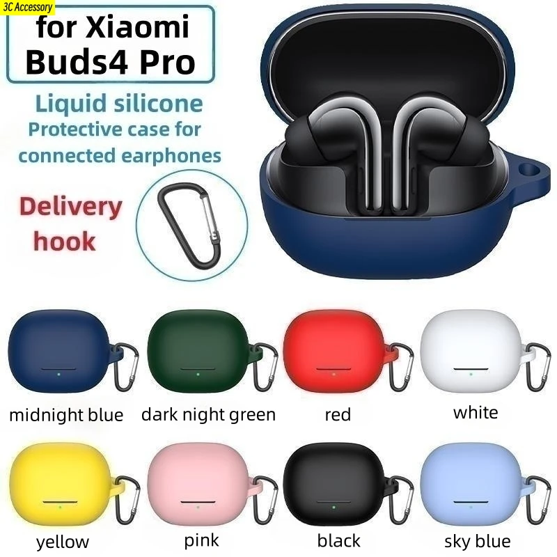 Nuovo Per Xiaomi Buds4 Pro Auricolare Custodia Protettiva Morbida In Silicone Liquido Per Buds 4 Pro Antiurto Antipolvere Per Xiaomi Buds 4 Pro