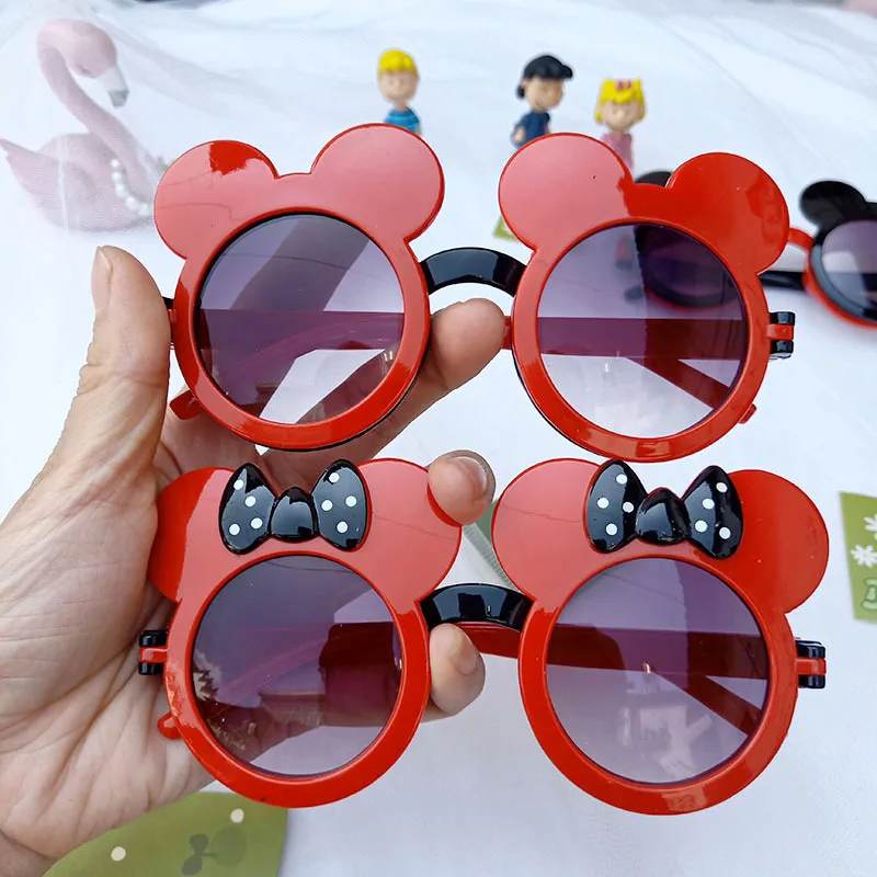 Disney Mickey Mouse Kids Sun Sunglasses Bear Shape Children Glasses Trendy  Girls Cartoon Eyeglasses Shades Driver Anti-Glare Toy - AliExpress