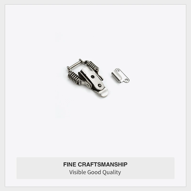 Industrial Clasp Clasp Bag Accessories 304 Stainless Steel Double Spring Padlock Wooden Small Size Factory Pin