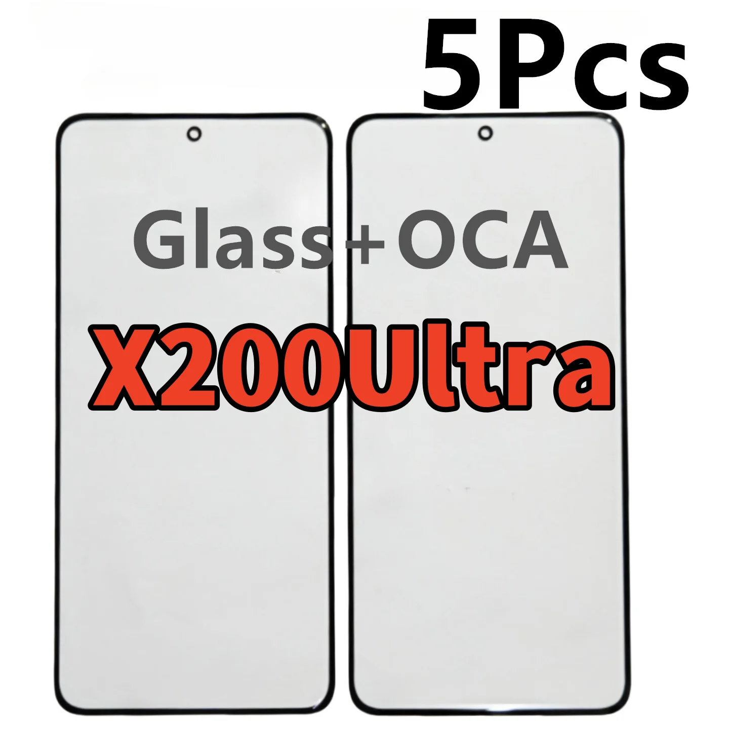 VIVO X300 X200 Pro mini Ultra X200S 터치 패널 유리 렌즈 커버용 OCA 접착 필름 교체가 포함된 5x 전면 외부 유리