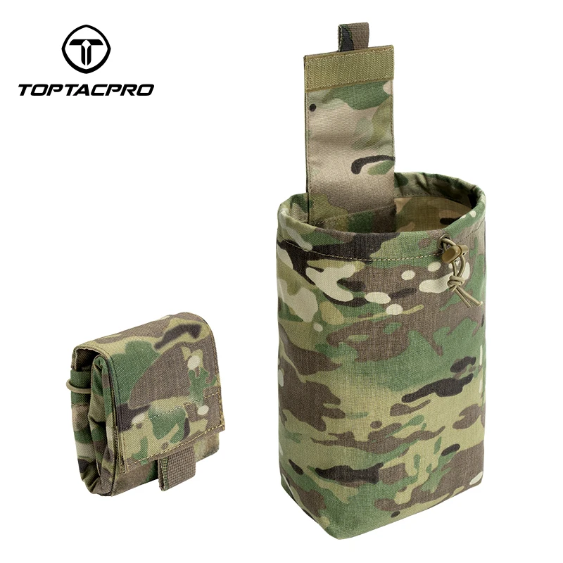 Toptacpro-bolsa de reciclaje táctica, bolsa plegable de camuflaje de