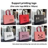 StoBag 10pcs Non-woven Tote Bags Color Fabric Portable Eco-friendly Shopping Storage Reusable Large Pouch Custom Logo(Extra Fee) 5