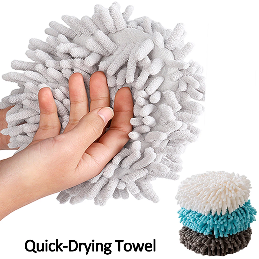 Microfiber Hand Towel Quick-Drying Hand Ball for Dry Hands Absorbent Cloth Bathroom Washable Soft Plush Hanging Towel with Loop,microfiber cleaning towel,microfiber towel set