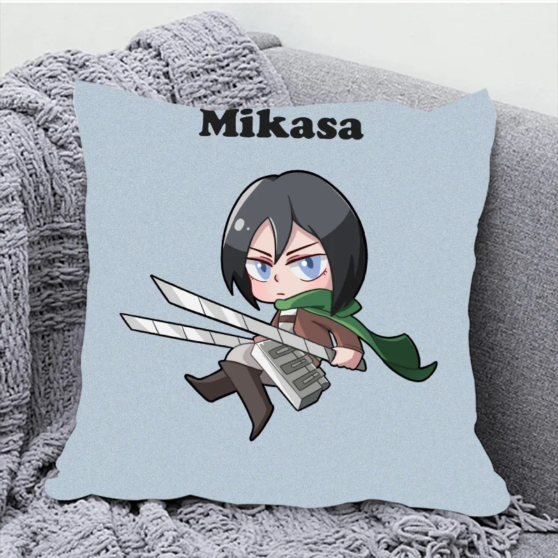 

Attack on Titan Anime Pillow Cover 40x40 Decorative Pillowcases for Pillows 45x45 Pilow Cases Cushion Covers Fall Decor Sofa Bed