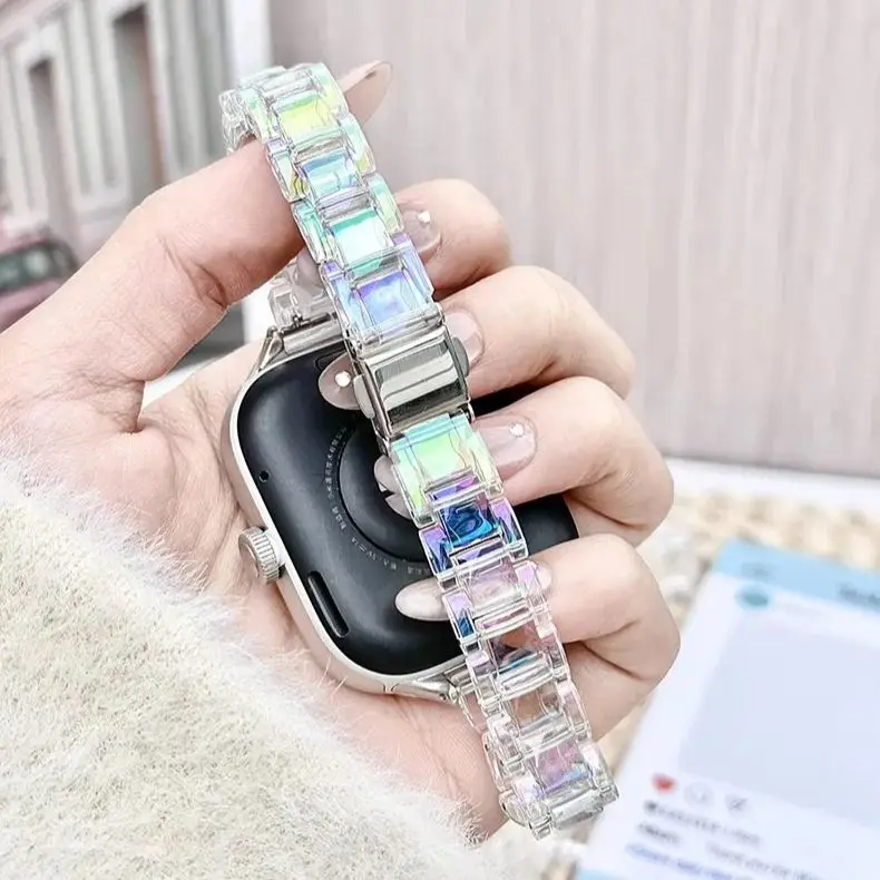 Sleek Transparent Strap for Women's Smartwatch Bracelet