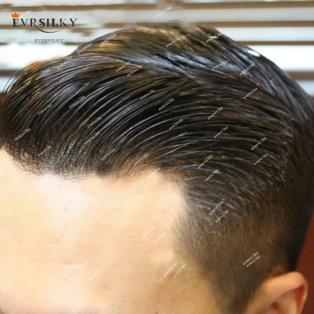 Human Hair Toupee Natural Hairline Super Durable Mens Toupee Brown Blonde Grey Black Human Hair Microskin Wigs Full Skin PU Capillary Prosthesis