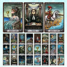 

Queen Of Cup Metal Tin Sign Metaphysical Divination Justice The Star Moon Sun Card World Vintage Decor Wall Art Shabby Plaques