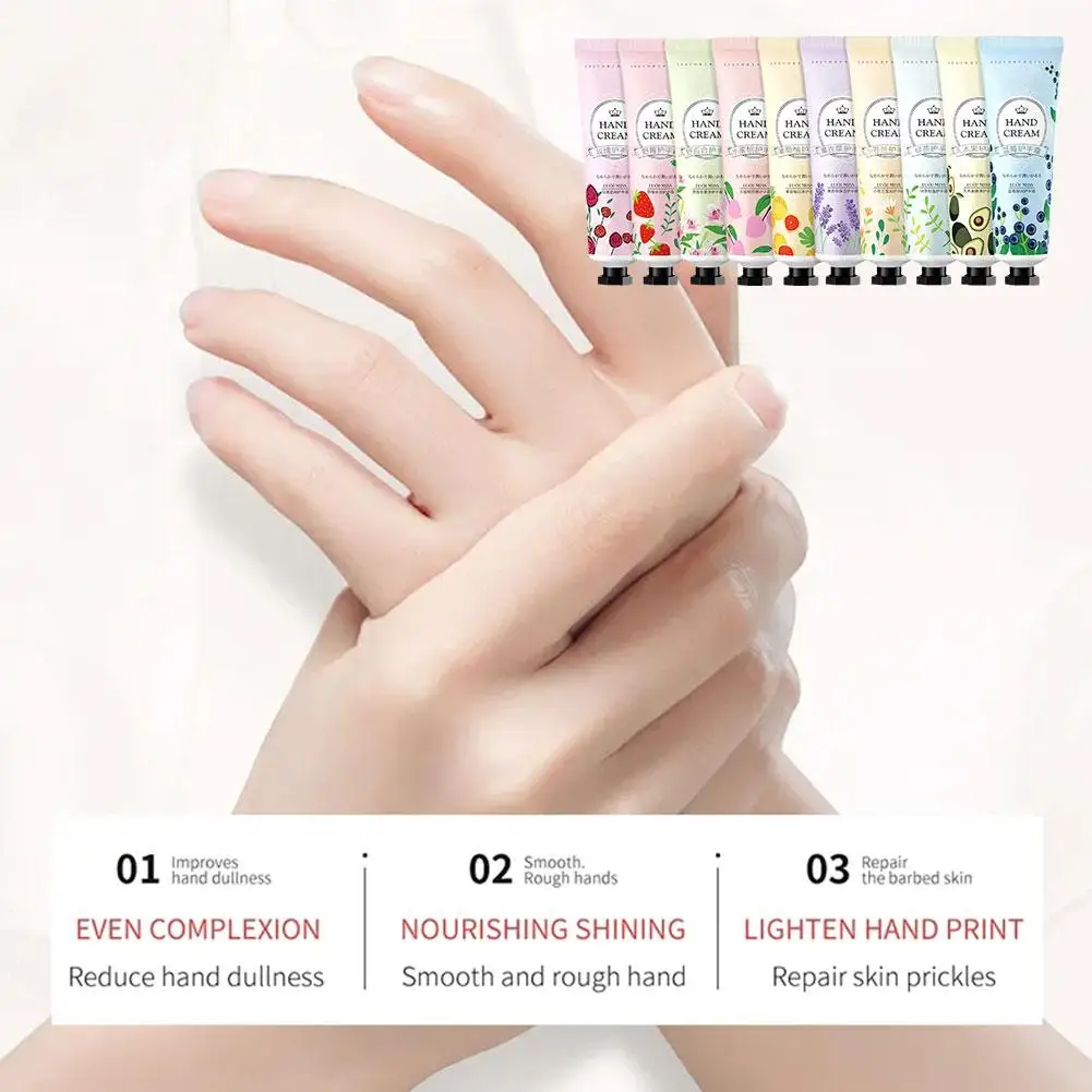 1PC Hand Cream Autumn Winter Moisturizing Collection Veloute Hand Soften Care French Main Smooth Creme Brighten Cream Gift C2R9