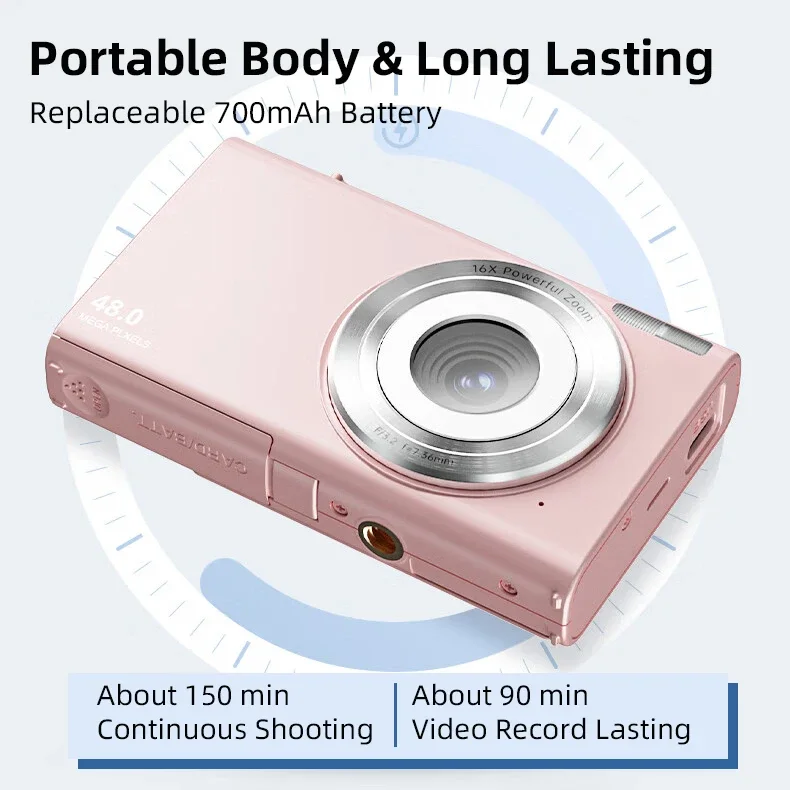Colorful 2.88 inch 48MP cinema digital video cameras CCD portable mini CCD cameras