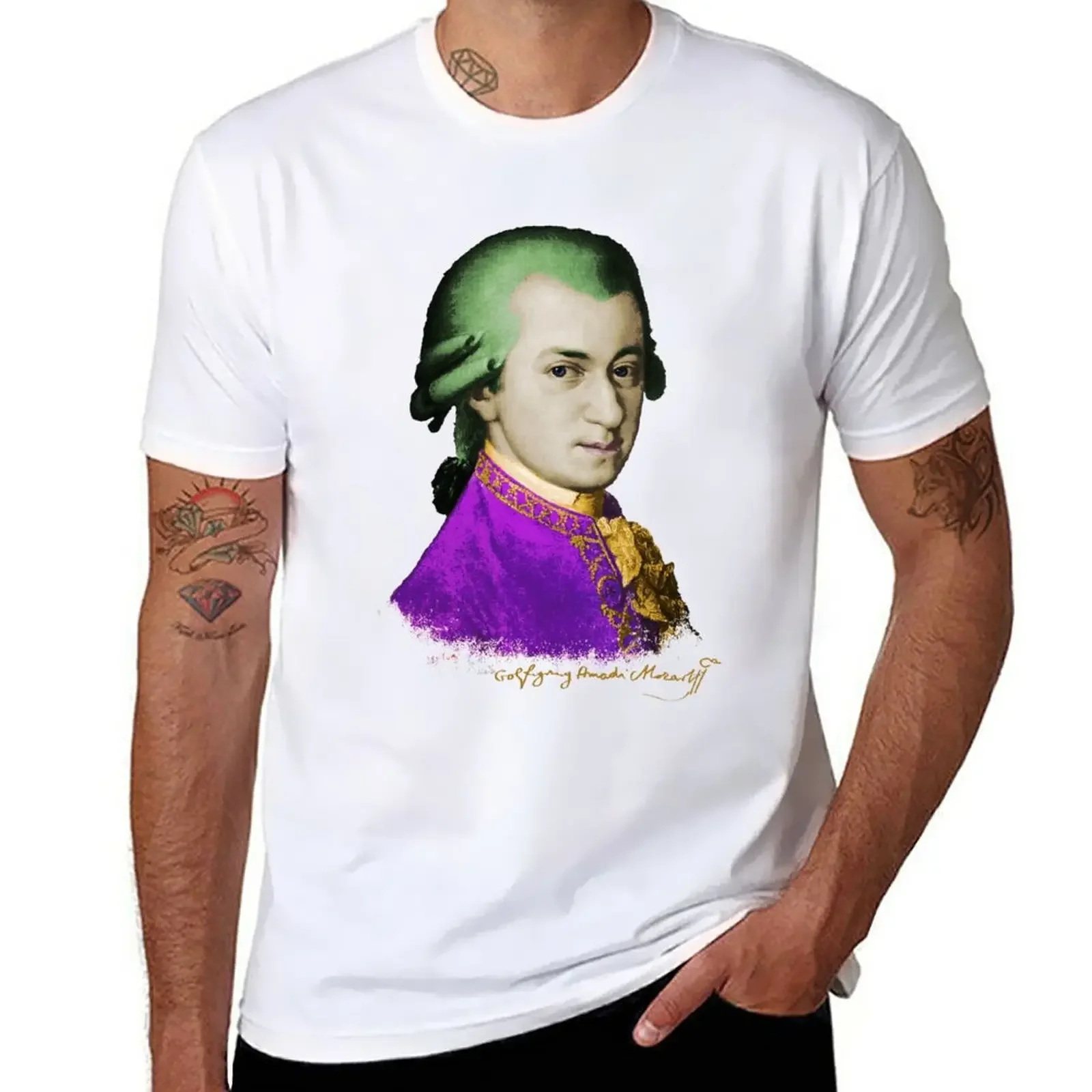 

Wolfgang Amadeus Mozart T-Shirt summer top Aesthetic clothing blanks Men's t-shirt