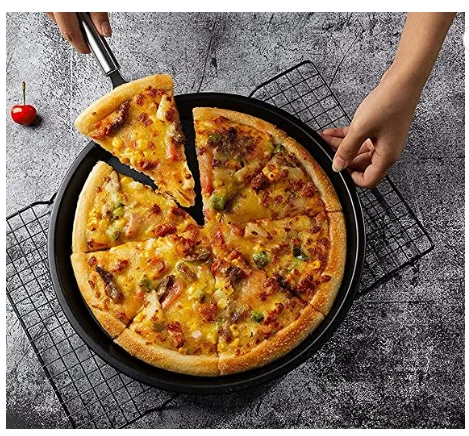 6/9/10/12 inch Round Pizza Plate Pizza Pan Deep Dish Tray Carbon Steel  Non-stick Mold Baking Tool Baking Mould Pan Pattern - AliExpress